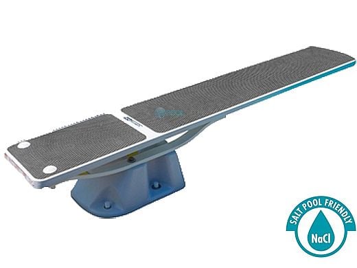 SR Smith Salt Pool Jump System with TrueTread Board Complete | 8' White with Gray Top Tread | 68-207-5782G