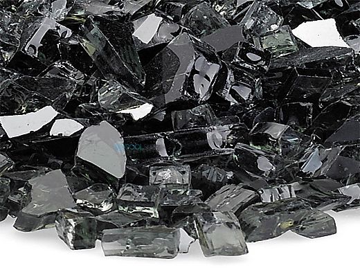 American Fireglass One Fourth Inch Classic Collection | Black Fire Glass | 25 Pounds | AFF-BLK-25