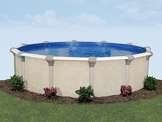 Oxford 33' Round Above Ground Pool | Ultimate Package 52" Wall | 163448