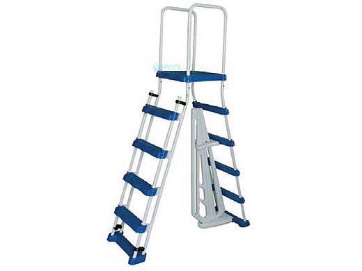 Blue Wave 52-in A-Frame Ladder w/ Safety Barrier and Removable Steps for Above Ground Pools | NE1217