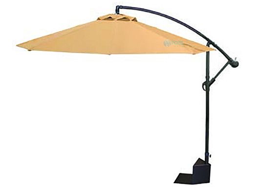 Santiago Cantiliver Spa Side Umbrella | 10-ft Octagon | Champagne Olefin Fabric | NP5806