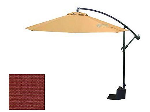 Santiago Cantiliver Spa Side Umbrella | 10-ft Octagon | Terra Cota | NP5808