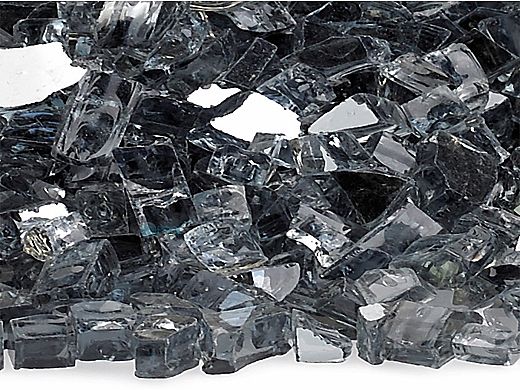 American Fireglass One Fourth Inch Classic Collection | Gray Fire Glass | 10 Pound Jar | AFF-GRY-J