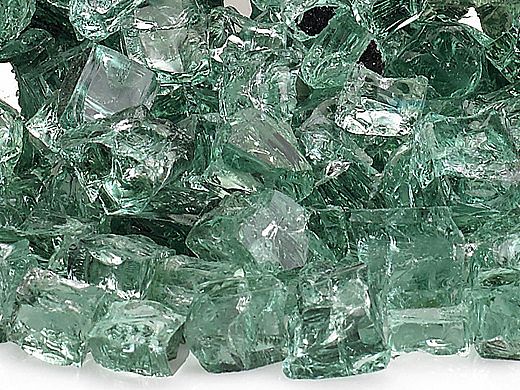 American Fireglass Half Inch Premium Collection | Evergreen Reflective Fire Glass | 10 Pound Jar | AFF-EVGRF12-J