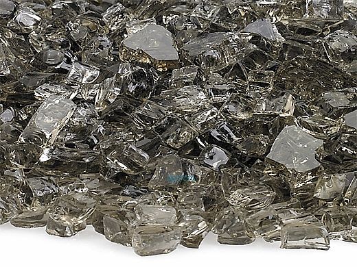 American Fireglass One Fourth Inch Premium Collection | Bronze Reflective Fire Glass | 10 Pound Jar | AFF-BRZRF-J