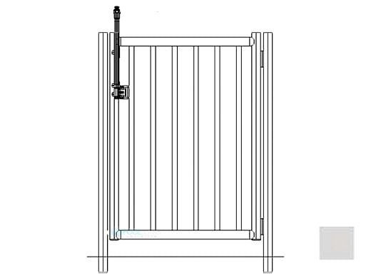 Saftron Self Closing Gate with 54" Plunger Latch For 2200 Series Fencing | 48"H x 36"W | Gray | FG-2202-4836-G