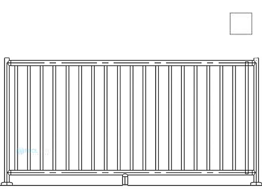 Saftron 2200 Series Pool Fencing | 48" H x 8' W Sections | White | FS-2200-4896-W