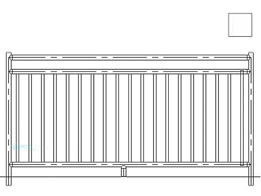 Saftron 2400 Series Pool Fencing | 48"H x 8' W Sections | White | FS-2400-4896-W