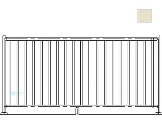 Saftron 2200 Series Pool Fencing | 48" H x 8' W Sections | Beige | FS-2200-4896-B