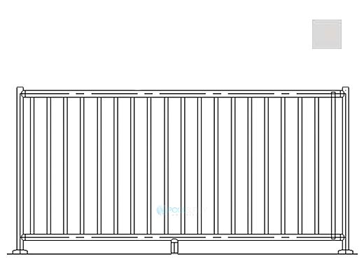 Saftron 2200 Series Pool Fencing | 48" H x 8' W Sections | Gray | FS-2200-4896-G