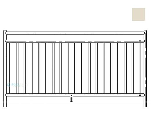 Saftron 2400 Series Pool Fencing | 48" H x 8' W Sections | Beige | FS-2400-4896-B