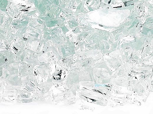 American Fireglass One Fourth Inch Classic Collection | Clear Fire Glass | 10 Pound Jar | AFF-CLR-J