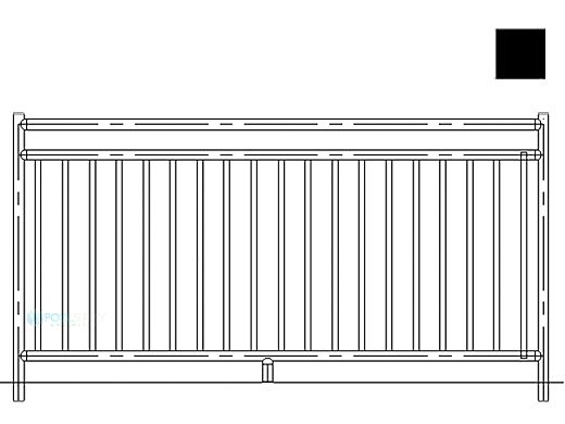 Saftron 2400 Series Pool Fencing | 48" H x 8' W Sections | Black | FS-2400-4896-BK