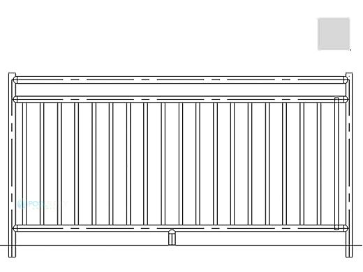 Saftron 2400 Series Pool Fencing | 48" H x 8' W Sections | Gray | FS-2400-4896-G