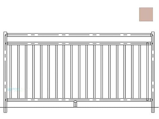 Saftron 2400 Series Pool Fencing | 48" H x 8' W Sections | Taupe | FS-2400-4896-T