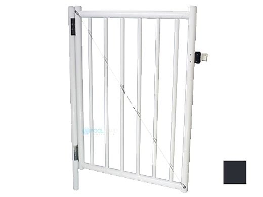 Saftron Self Closing Gate with Standard Latch For 2200 Series Fencing | 48"H x 36"W | Black | FG-2201-4836-BK
