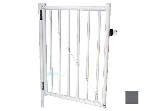 Saftron Self Closing Gate with Standard Latch For 2200 Series Fencing | 48" H x 36" W | Graphite Gray | FG-2201-4836-GG