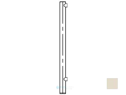 Saftron Core Mounted End Post for 48" 2200 Series Fencing | Beige | FP-2248-CEP-B