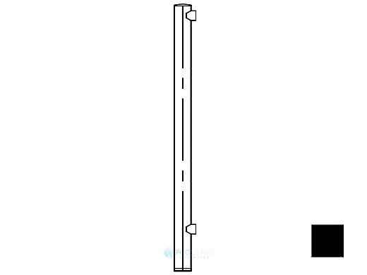 Saftron Core Mounted End Post for 48" 2200 Series Fencing | Black | FP-2248-CEP-BK