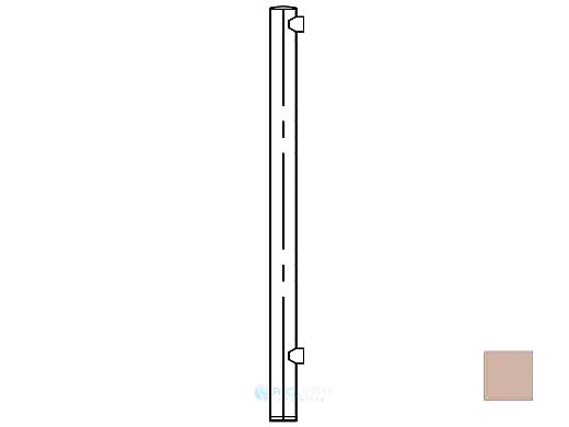 Saftron Core Mounted End Post for 48" 2200 Series Fencing | Taupe | FP-2248-CEP-T