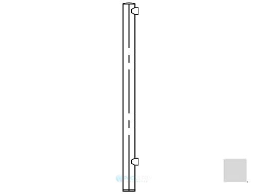 Saftron Core Mounted End Post for 48" 2200 Series Fencing | Gray | FP-2248-CEP-G