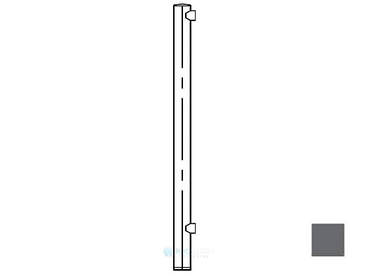 Saftron Core Mounted End Post for 48" 2200 Series Fencing | Graphite Gray | FP-2248-CEP-GG