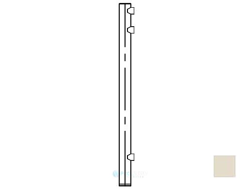 Saftron Core Mounted End Post for 48" 2400 Series Fencing | Beige | FP-2448-CEP-B