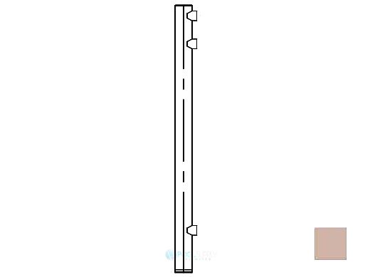 Saftron Core Mounted End Post for 48" 2400 Series Fencing | Taupe | FP-2248-CEP-T