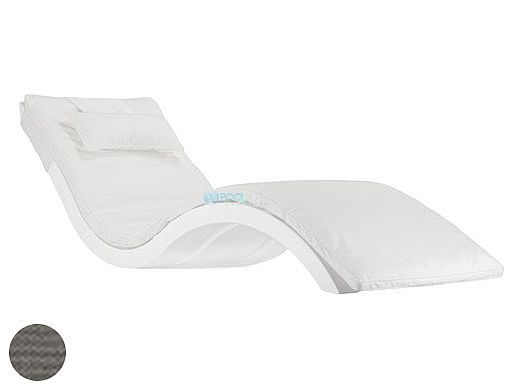 Ledge Lounger Signature Collection Chaise Cushion with Pillow | Standard Color Charcoal Grey | LL-SG-C-CP-STD-4644
