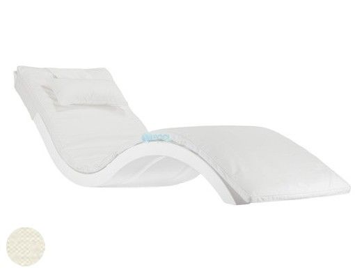 Ledge Lounger Signature Collection Chaise Cushion with Pillow | Standard Color White | LL-SG-C-CP-STD-4634