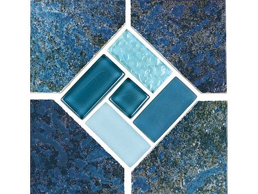 National Pool Tile Trident 6x6 Deco | Turquiose | TRD-TORTOISE DECO