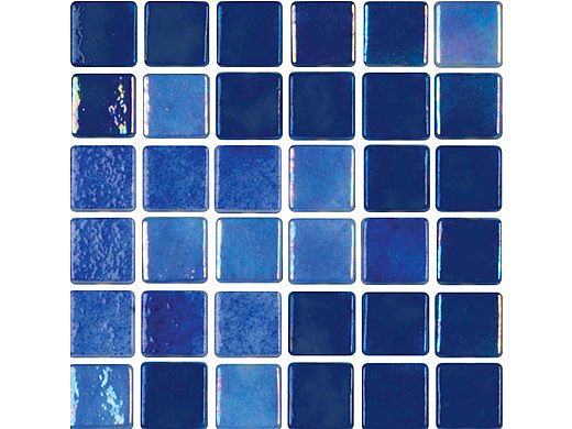 National Pool Tile Tribeca 1x1 Glass Tile | Dark Blue Glossy| TRI-DKBLUE-GL