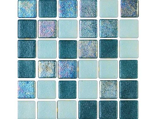 National Pool Tile Tribeca 1x1 Glass Tile | Dark Marine Non Skid | TRI-DKMARINE-NS