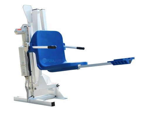 Aqua Creek Ambassador Pool Lift Deep Draft | No Anchor | White with Blue Seat | F-PPXRD-NA
