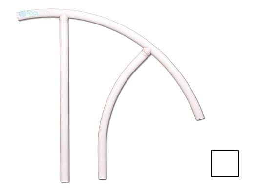 Saftron Triton Series Return to Deck Mounted Handrail | .25" Thickness 1.90" OD | 30" W x 36" H | White | TRTD-130-W