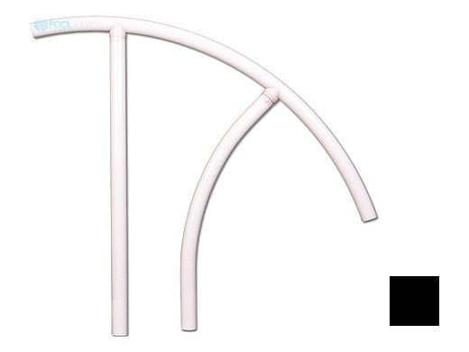 Saftron Triton Series Return to Deck Mounted Handrail | .25" Thickness 1.90" OD | 30" W x 36" H | Black | TRTD-130-BK