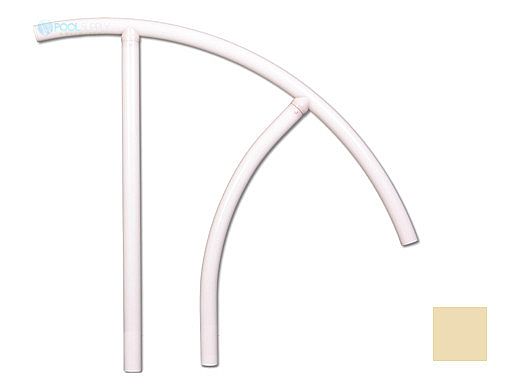 Saftron Triton Series Return to Deck Mounted Handrail | .25" Thickness 1.90" OD | 30" W x 36" H | Beige | TRTD-130-B