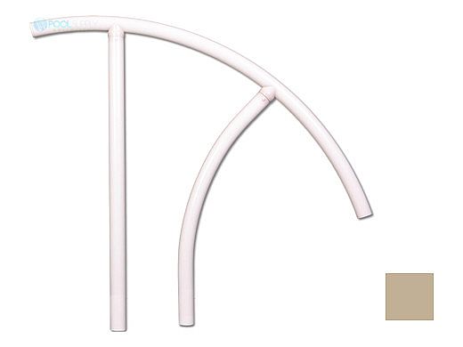 Saftron Triton Series Return to Deck Mounted Handrail | .25" Thickness 1.90" OD | 30"W x 36"H | Taupe | TRTD-130-T