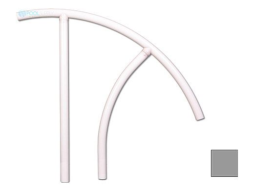Saftron Triton Series Return to Deck Mounted Handrail | .25" Thickness 1.90" OD | 30" W x 36" H | Gray | TRTD-130-G