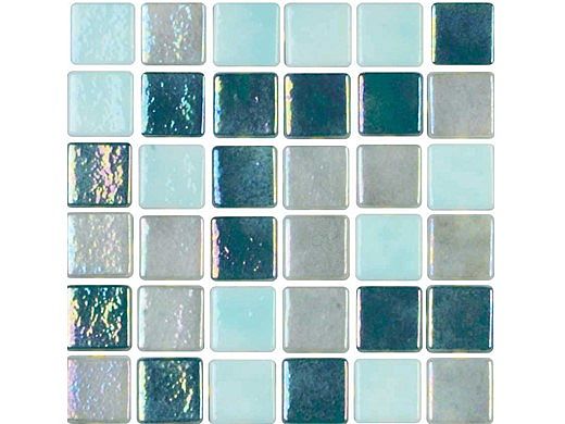National Pool Tile Tribeca 1x1 Glass Tile | Light Marine Glossy |  TRI-LTMARINE-GL
