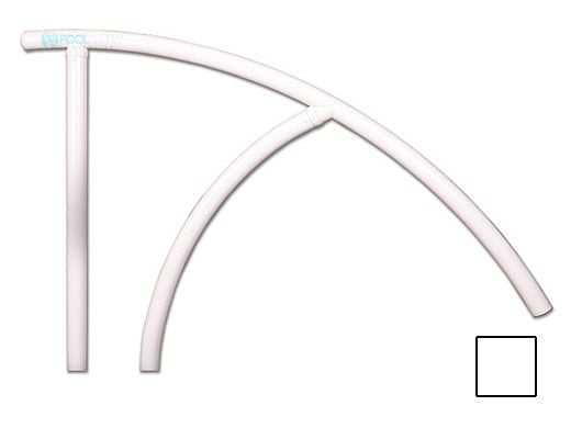 Saftron Triton Series Return to Deck Mounted Handrail | .25" Thickness 1.90" OD | 44" W x 36" H | White | TRTD-144-W
