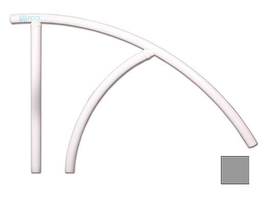 Saftron Triton Series Return to Deck Mounted Handrail | .25" Thickness 1.90" OD | 44" W x 36" H | Gray | TRTD-144-G