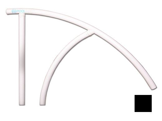 Saftron Triton Series Return to Deck Mounted Handrail | .25" Thickness 1.90" OD | 44" W x 36" H | Black | TRTD-144-BK