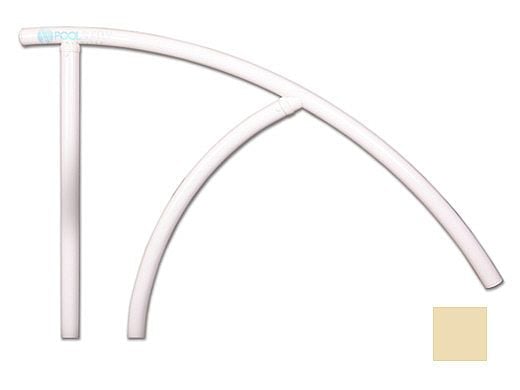 Saftron Triton Series Return to Deck Mounted Handrail | .25" Thickness 1.90" OD | 44" W x 36" H | Beige | TRTD-144-B