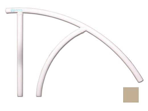 Saftron Triton Series Return to Deck Mounted Handrail | .25" Thickness 1.90" OD | 44" W x 36" H | Taupe | TRTD-144-T