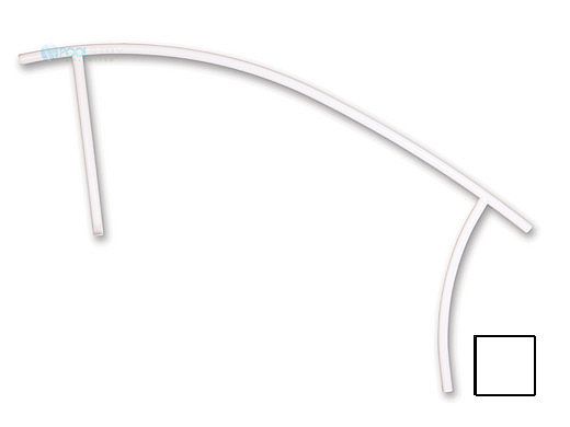 Saftron Triton Series Deck to Pool Mounted Handrail | .25" Thickness 1.90" OD | 60" W x 35" H | White | TDTP-160-W