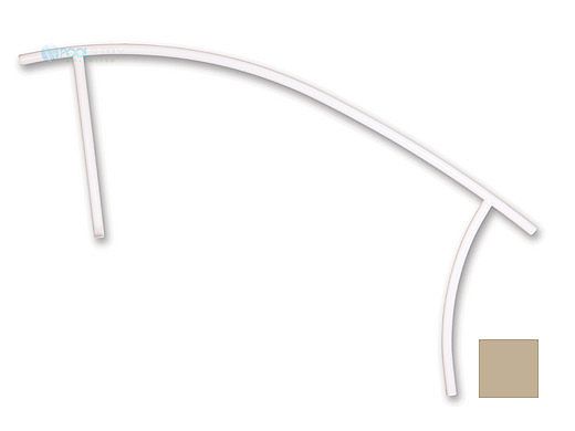 Saftron Triton Series Deck to Pool Mounted Handrail | .25" Thickness 1.90" OD | 60" W x 35" H | Taupe | TDTP-160-T