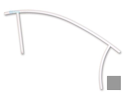 Saftron Triton Series Deck to Pool Mounted Handrail | .25" Thickness 1.90" OD | 60" W x 35" H | Gray | TDTP-160-G