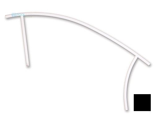 Saftron Triton Series Deck to Pool Mounted Handrail | .25" Thickness 1.90" OD | 60" W x 35" H | Black | TDTP-160-BK