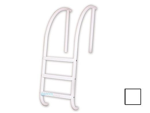Saftron Triton Series 3-Step Deck Mounted Ladder | .25" Thickness 1.90" OD | 24"W x 60"H | White | PTL-224-3S-W